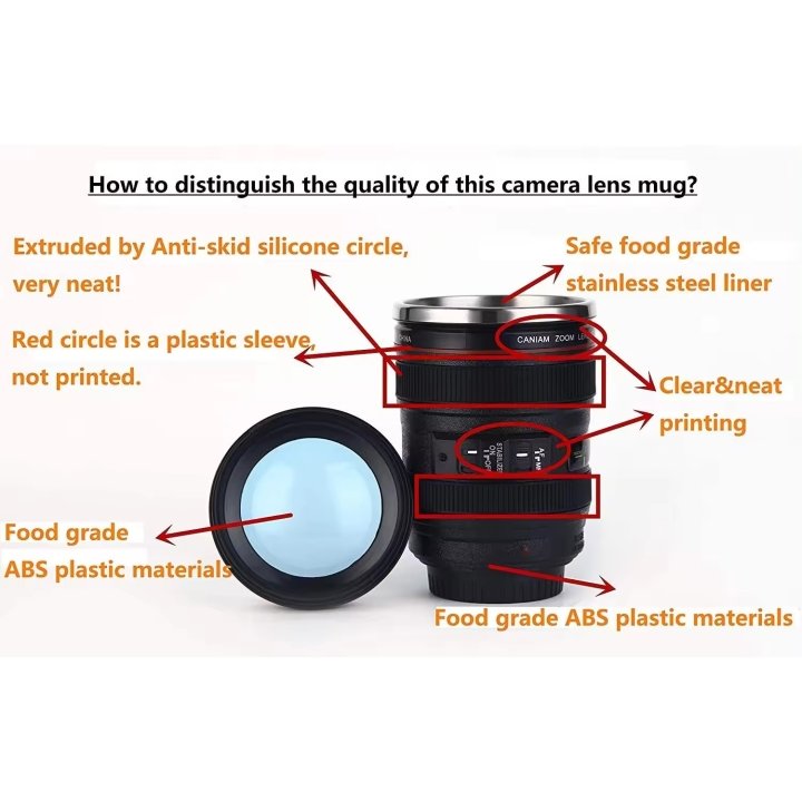Camera lens shape coffee mug imported quality 4