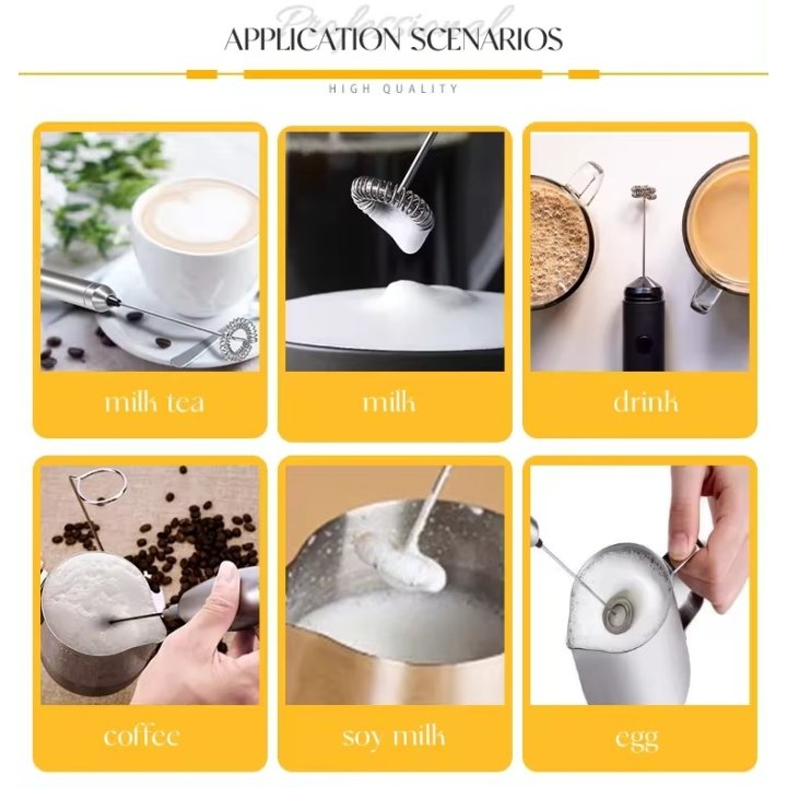 Milk frother handheld drink mixer fine quality 4