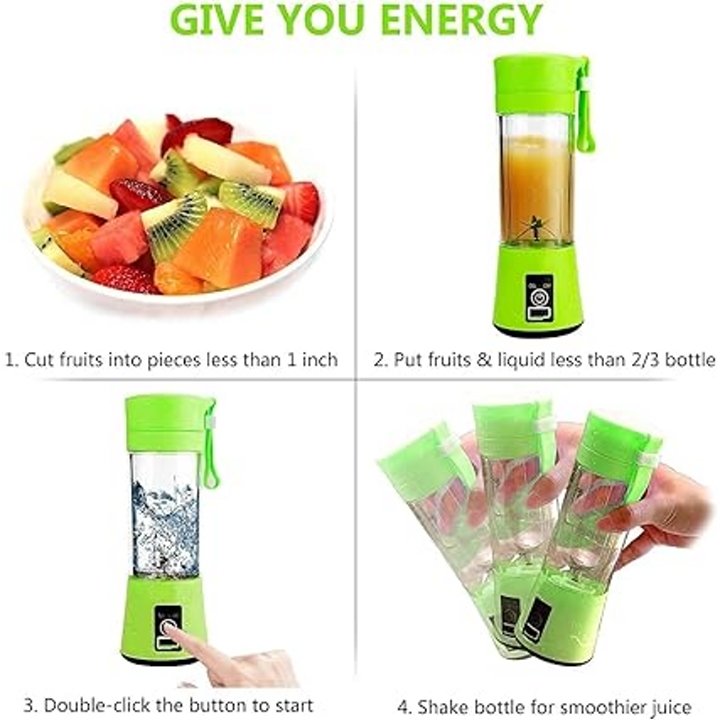 portable rechargeable 6 Blade juicer with usb 4