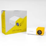 KIN HD Mini Portable Projector For Home Theatre with Remote Controller.