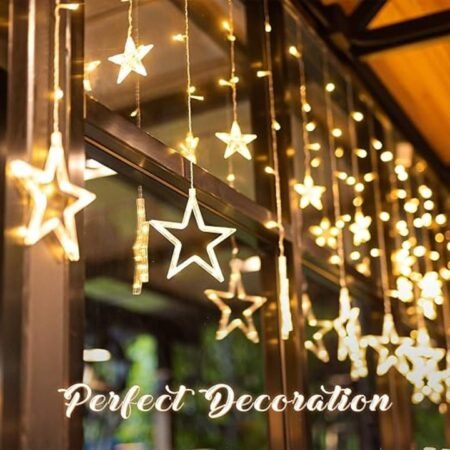 Kin 138 LEDs 3.51 m Yellow Color  Flickering, Steady Star & Rice Lights with Various Modes.