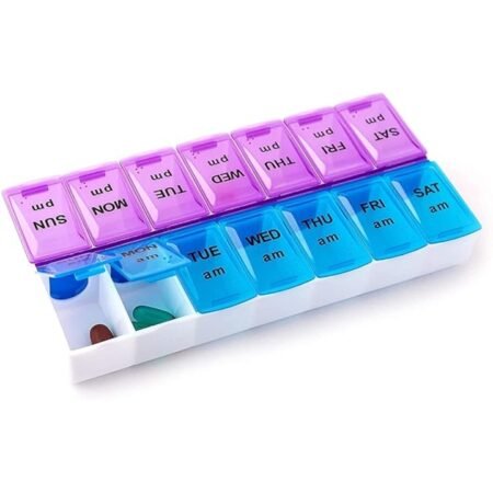 Kin Single Line 7 Day Travel Pill Box Medicine Dispenser.