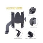 KIN C2 Universal Metal Body 360 Degree Rotating Light weight Anti-Scratch Bike Mobile Holder (Black).