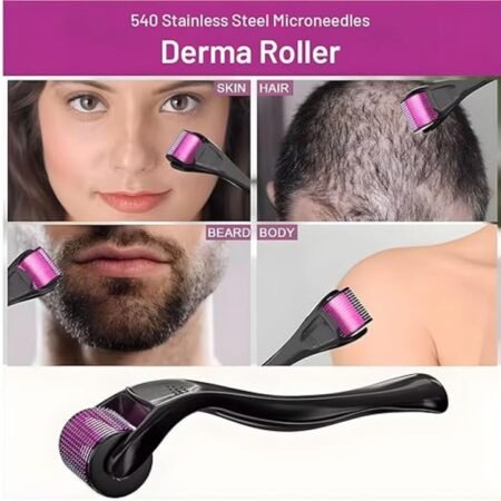KIN Man Matters Derma Roller 1mm with 540 Titanium needles Promotes strong Hair & Beard growth.