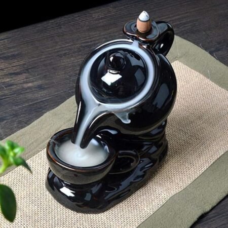 Kin Tea Kettle Smoke fountain Decorative Showpiece With Cones Incense.