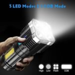 Kin L19 torch 3W USB Rechargeable Waterproof Flashlight with Extra Features. (Black)