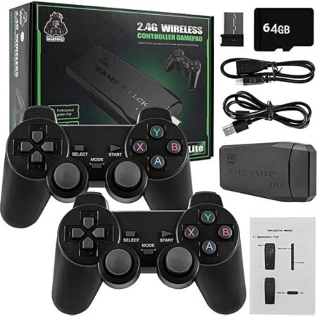 Kin 2.4G Wireless Retro Tv 4K Ultra HD Game Stick Console with Two Joystick Gamepad Kit .