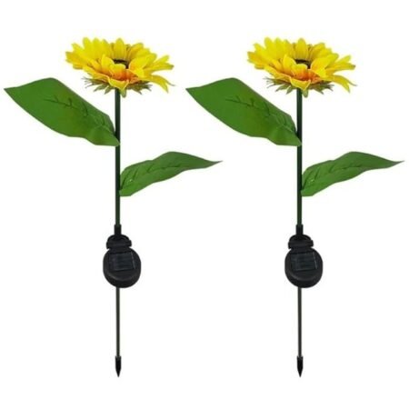 KIN Yellow SunFlower Solar Rechargeable Light for Outdoor. (Pack of 1)