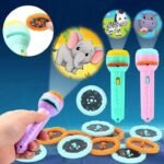 KIN 3 Slides 32 Patterns Mini Projector Torch Slide Flashlight Light Toys for Kids.