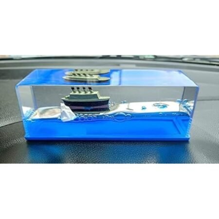 Kin Nautical Liquid Floating Wave Cruise Ship for Car Dashboard.