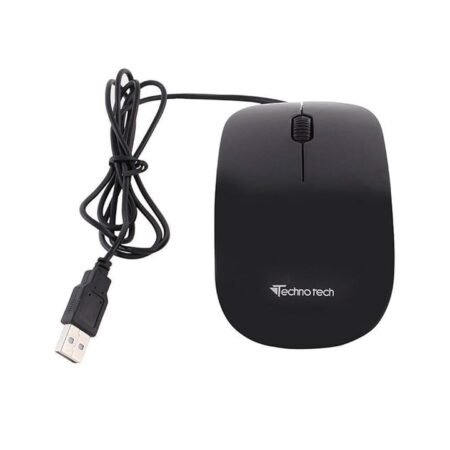 Technotech Optical wired Usb Mouse for Laptop & Desktop (Black).