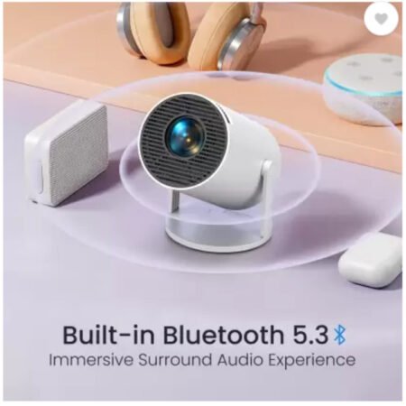 KIN Android Wifi Smart Led 1080p & 4K Support Projector  with Keystone, Screen Mirroring & 1GB RAM-8GB ROM.