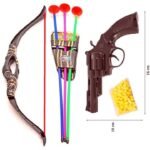 Kin Archery Bows and Arrows Toys Set for Kids With 3 Cup Suction Arrows & Quiver Outdoor Toy.