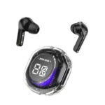 Ultrapods Pro Transparent Wireless Earbuds Bluetooth with ANC & LED Digital Display (Multicolour).